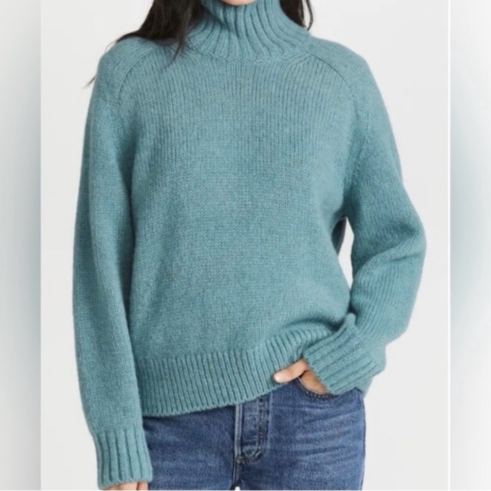 J. Crew Teal Turtleneck Warm Fall/Winter Knit Wool Sweater S/M